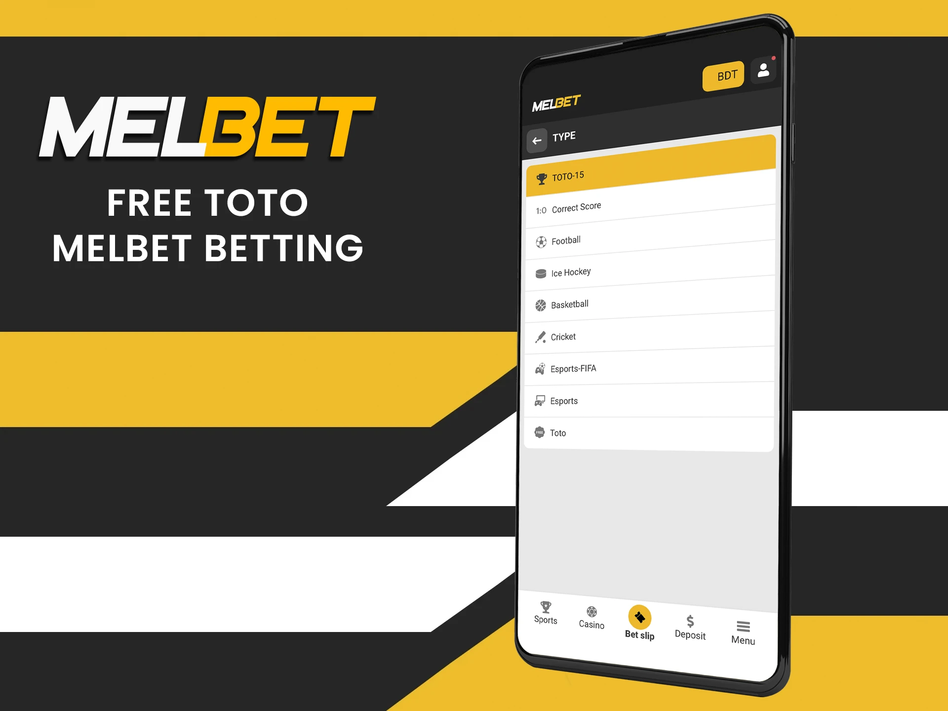 Find out how to place a free bet on TOTO from the Melbet bookmaker.